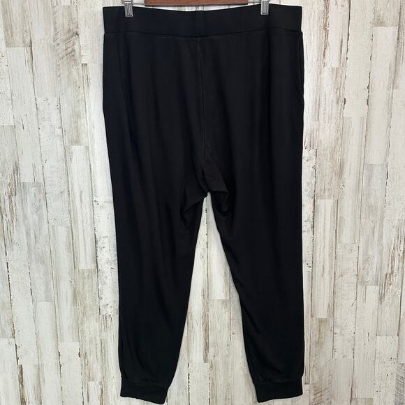 Matty M Jogger Pants XL Black Cropped Stretch Loungewear Outdoor Athleisure VGUC - Picture 2 of 9